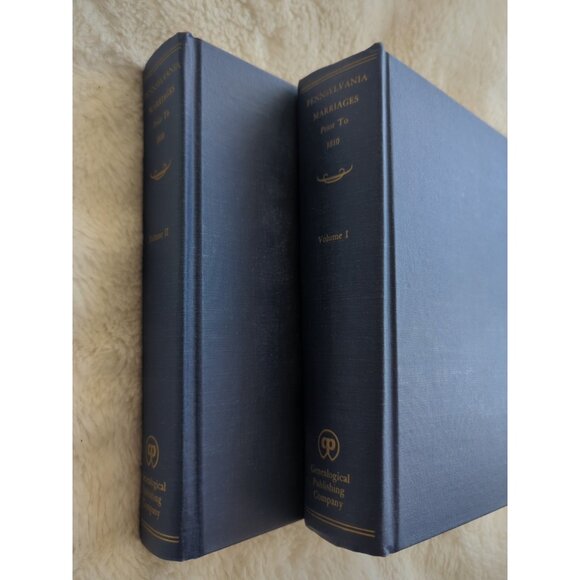 RECORD of PENNSYLVANNIA MARRIAGES Prior to 1810 2 Volume Set 1968 GENEALOGICAL